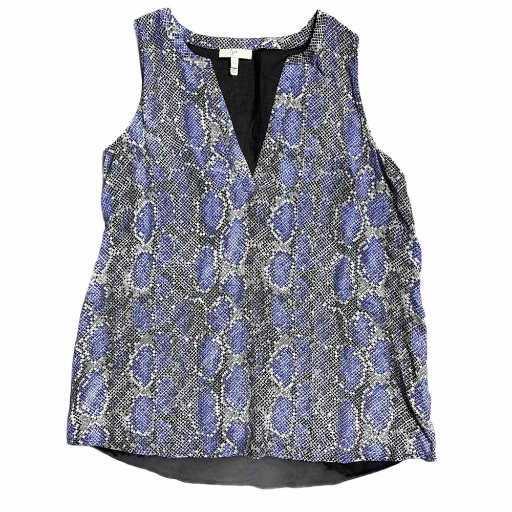 Joie Purple & Black Snakeskin Print Blouse XS - Picture 1 of 7